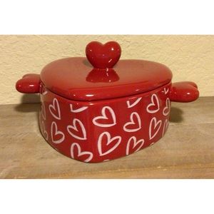 Candy Cherry Red Heart Shaped Mini Dish